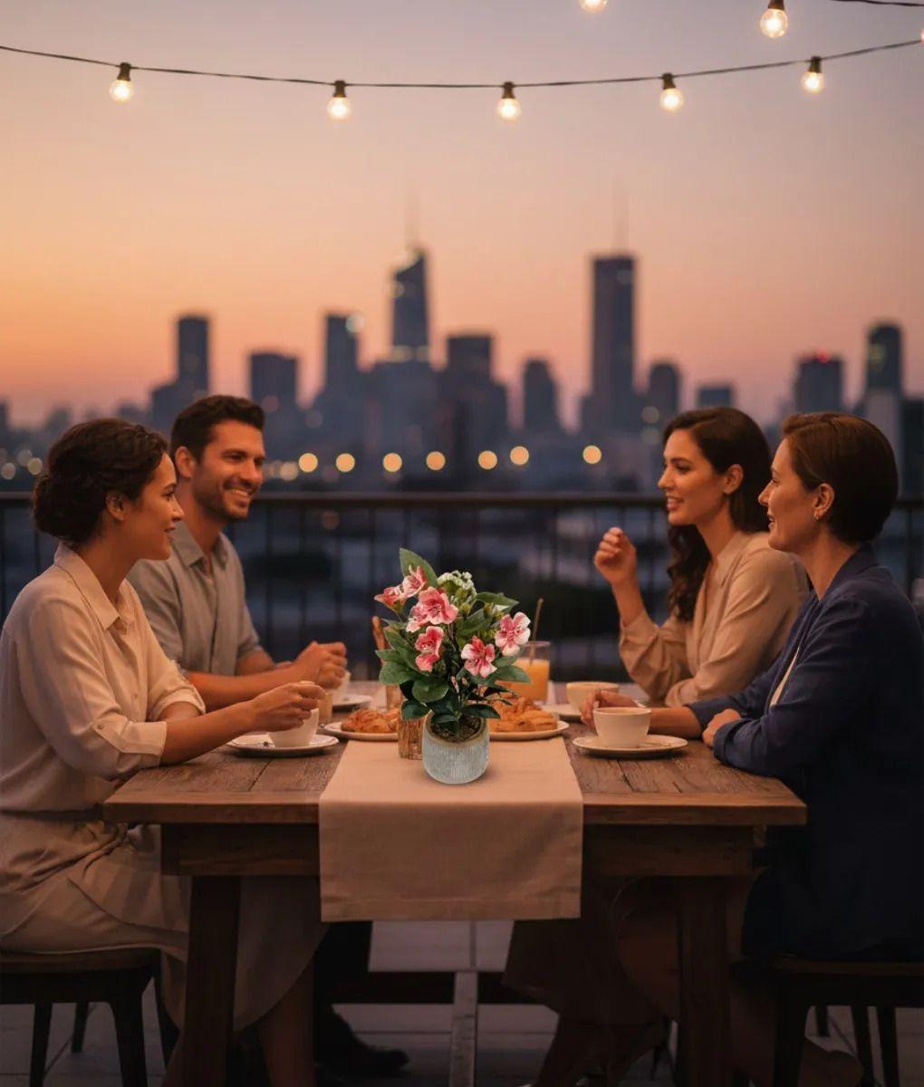 Planta Decorativa Artificial Estilo Floral Campiña Jhn-4