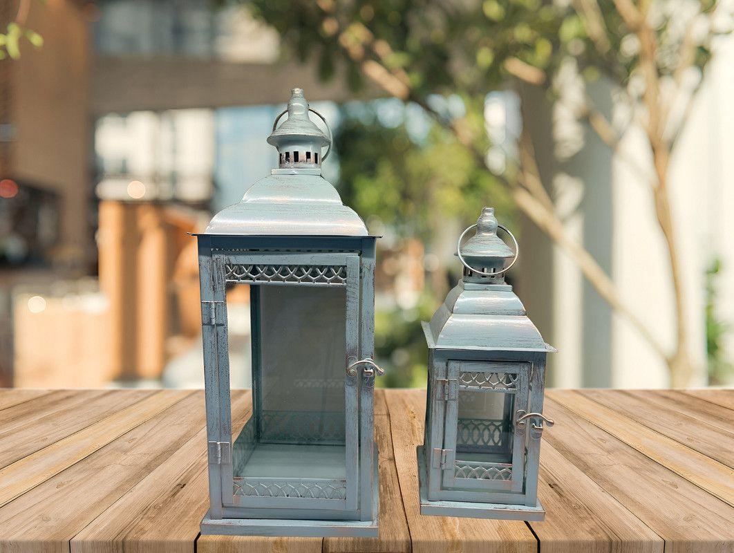 Set 2 Portavelas Minimalista Cristal Adorno Patio Hogar Lau-9