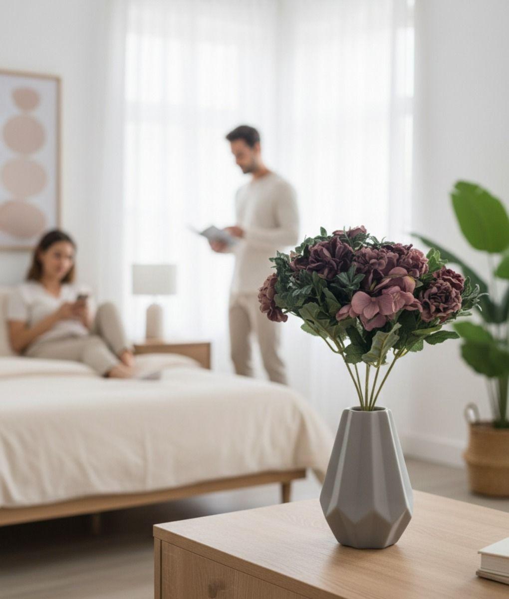 Set 4 Ramo Flores Artificiales Decoración Hogar Adorno Jhn-2