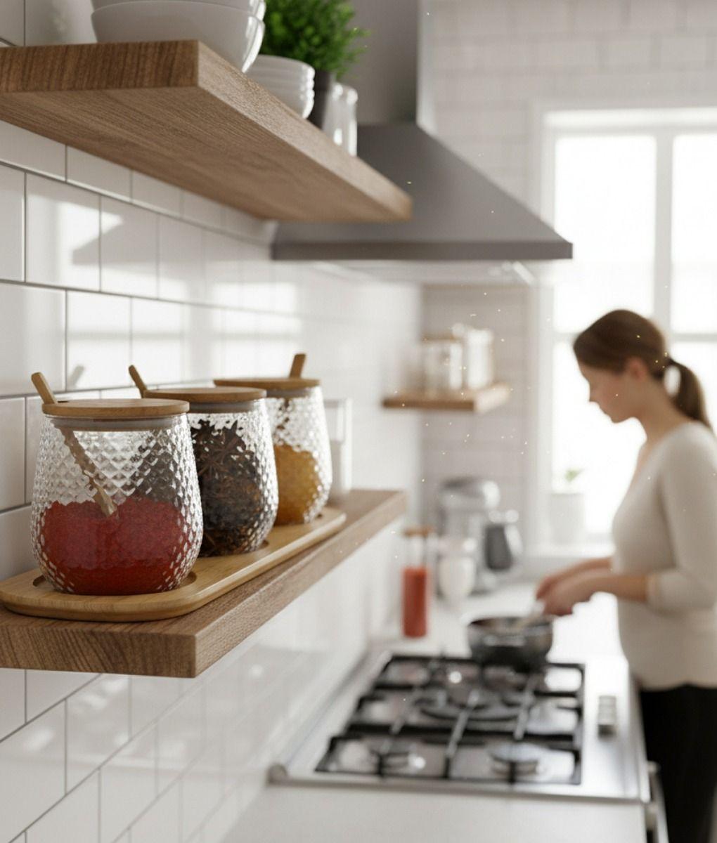 Set 3 Frascos Texturizado Contenedor Moderno Mesa Jhn-9