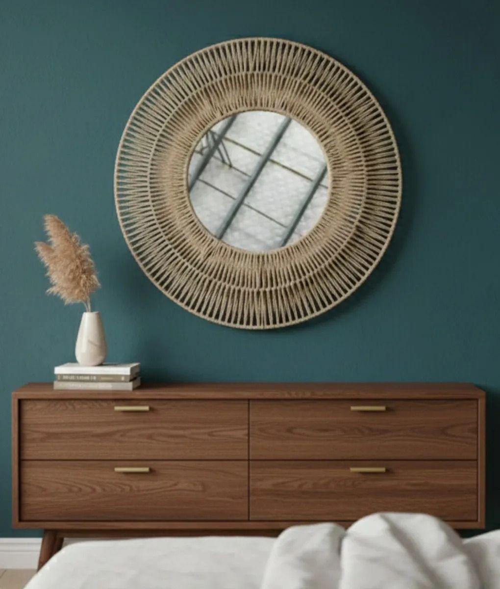 Espejo Decorativo Pared Estilo Artesanal Bohemio Jhn-4