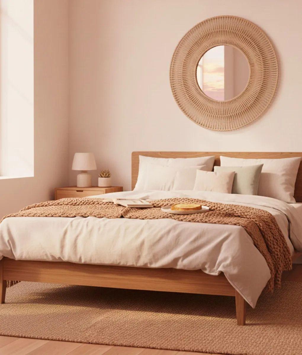 Espejo Decorativo Pared Estilo Artesanal Bohemio Jhn-5