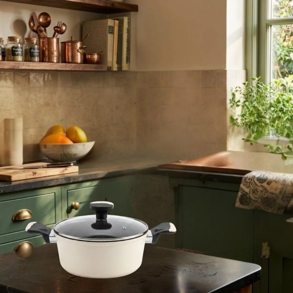 Olla Cocción Eficiente Tapa Cristal Asas Ergonómicas ALJ-8