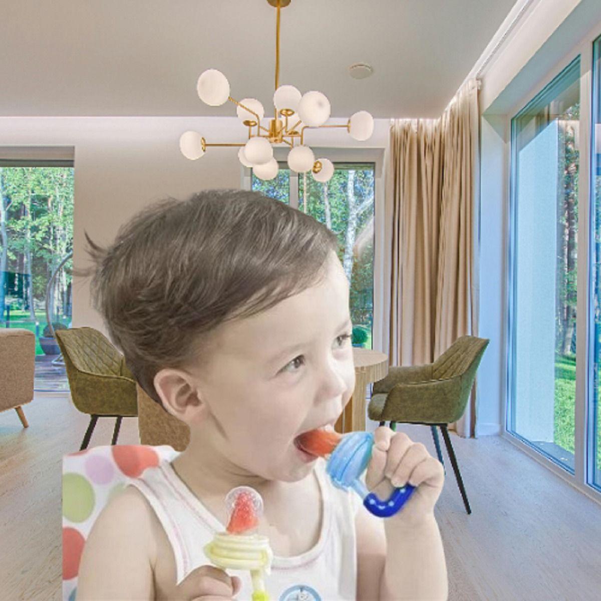 Set 8 Chupetes Alimentadro Frutas Vegetal Divertido Bebe Lau-6