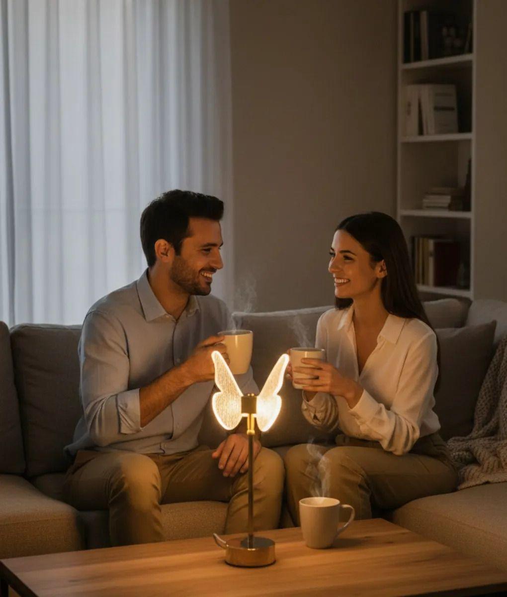 Lámpara Mesa Decorativa Mariposa Alas Iluminadas LED Jhn-2