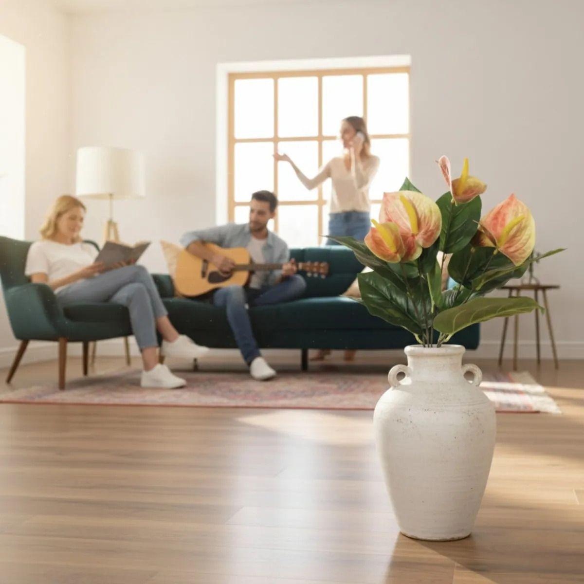 Ramo Floral Artificial Anthurium Adorno Decorativo Jhn-3