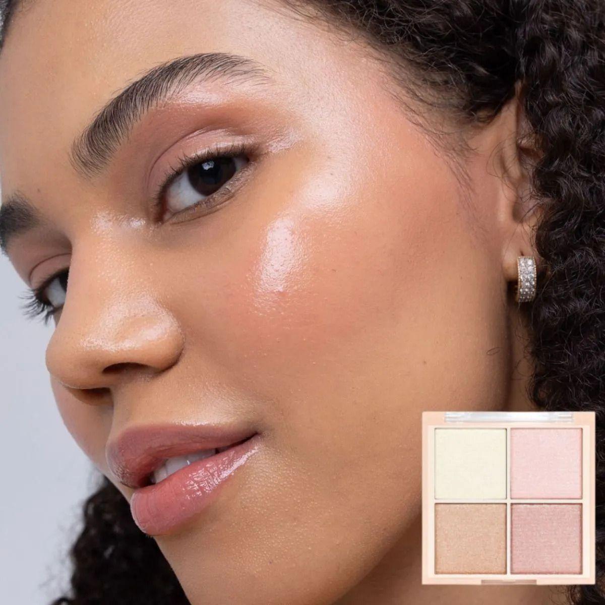 Paq 24 Paletas Iluminador Facial 4 Tonos Efecto Seda ALJ-3
