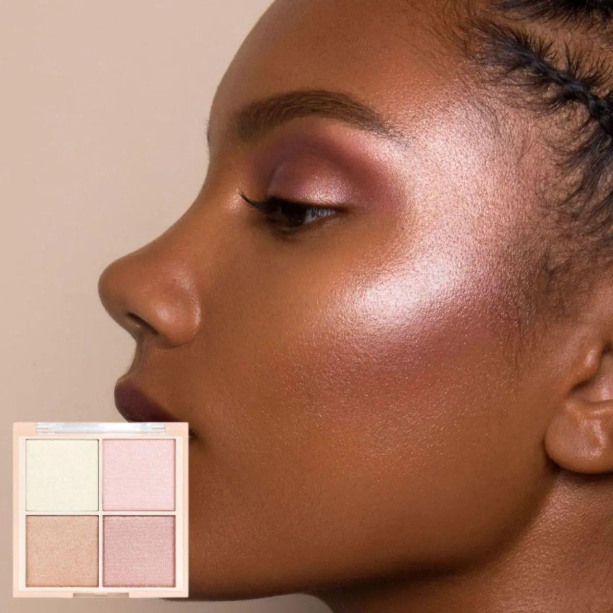 Paq 24 Paletas Iluminador Facial 4 Tonos Efecto Seda ALJ-4