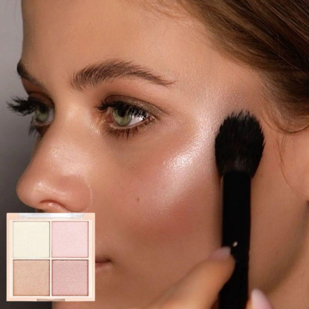Paq 24 Paletas Iluminador Facial 4 Tonos Efecto Seda ALJ-6