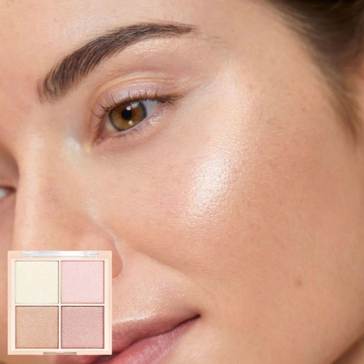 Paq 24 Paletas Iluminador Facial 4 Tonos Efecto Seda ALJ-8