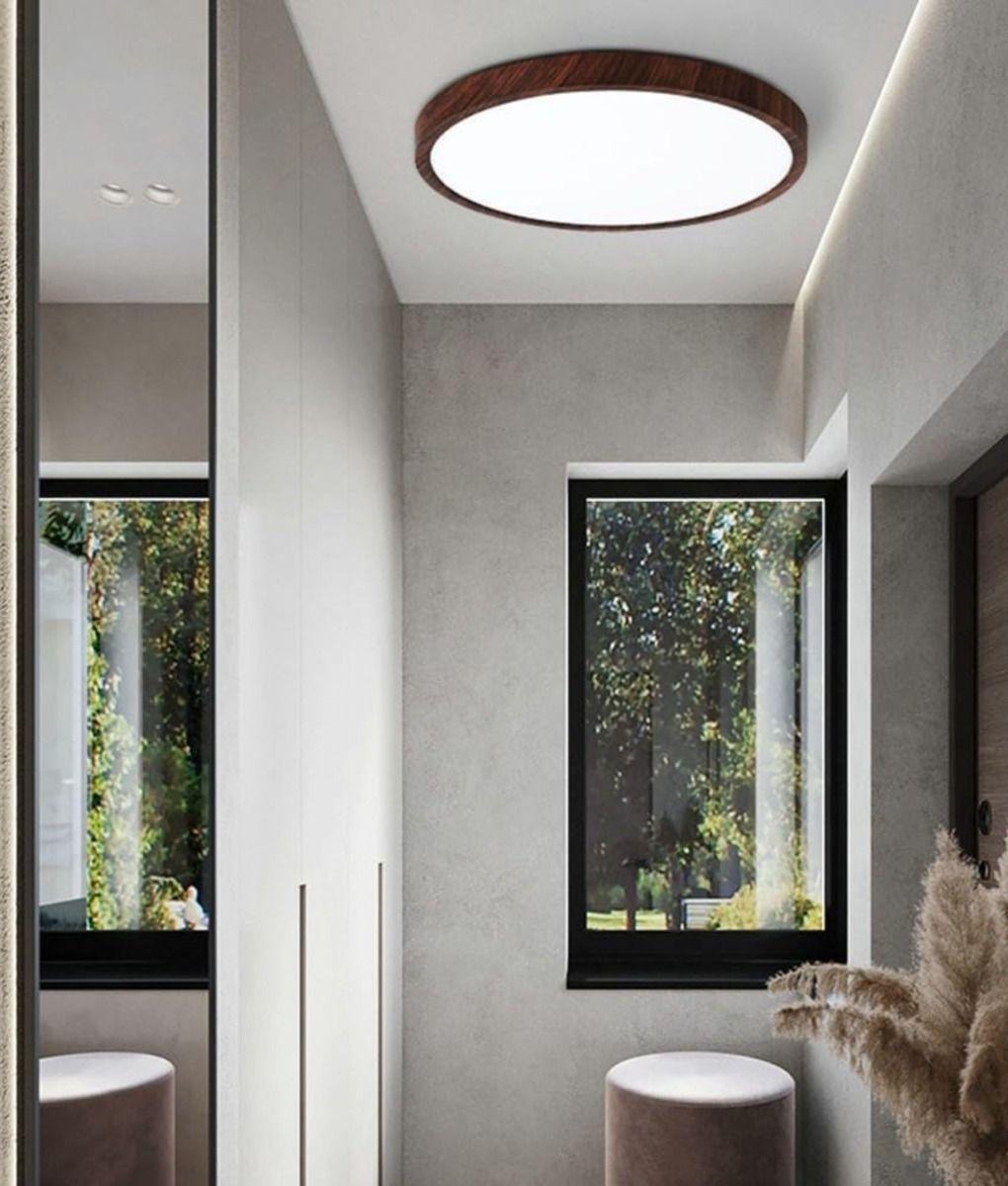 Lámpara Techo Decorativa Estilo Rústico Redonda LED Jhn-7