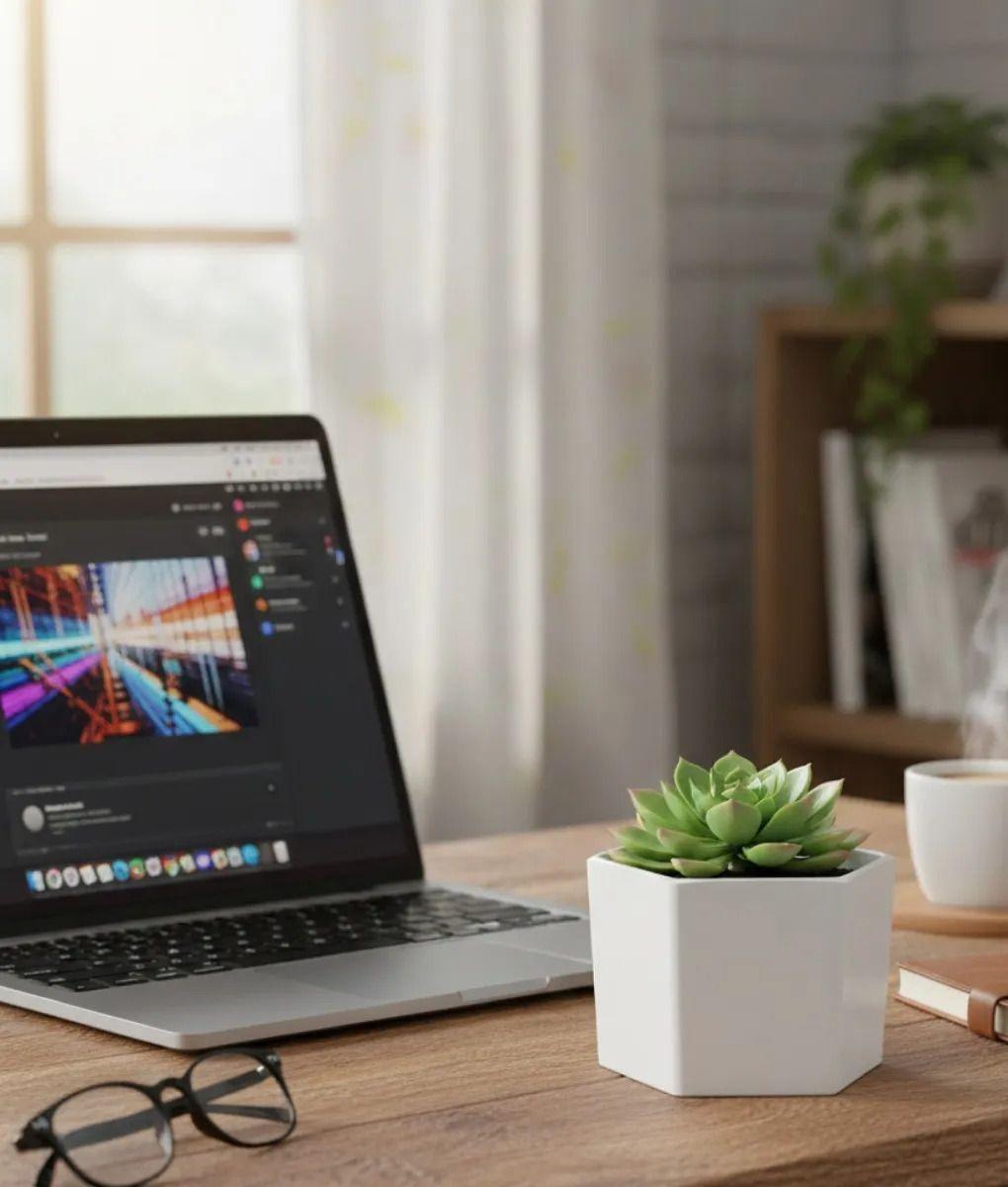 Set 8 Macetero Decorativo Moderno Diseño Geométrico Jhn-8