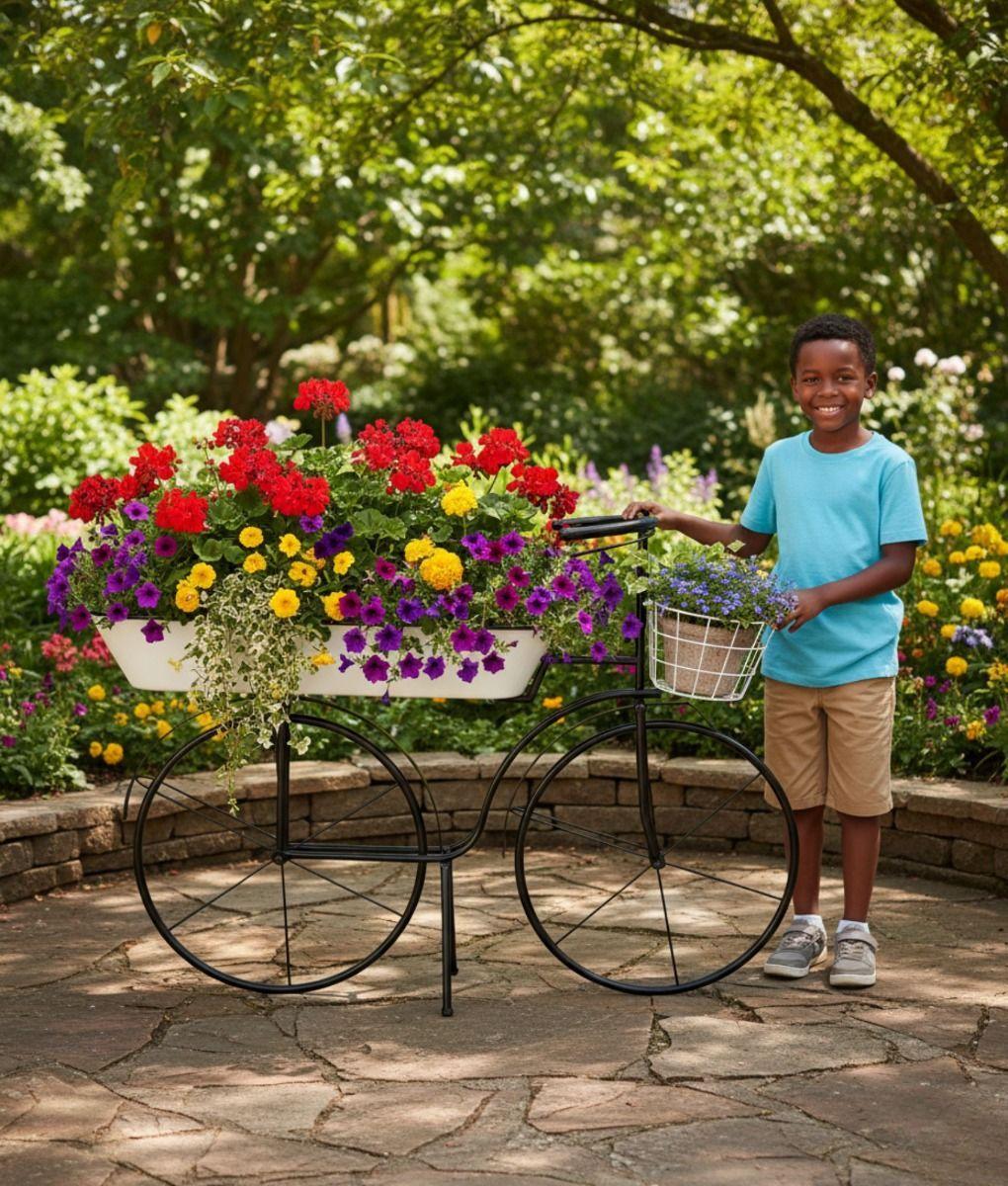 Porta Macetas Decorativo Bicicleta Clásica Elegante Jhn-4