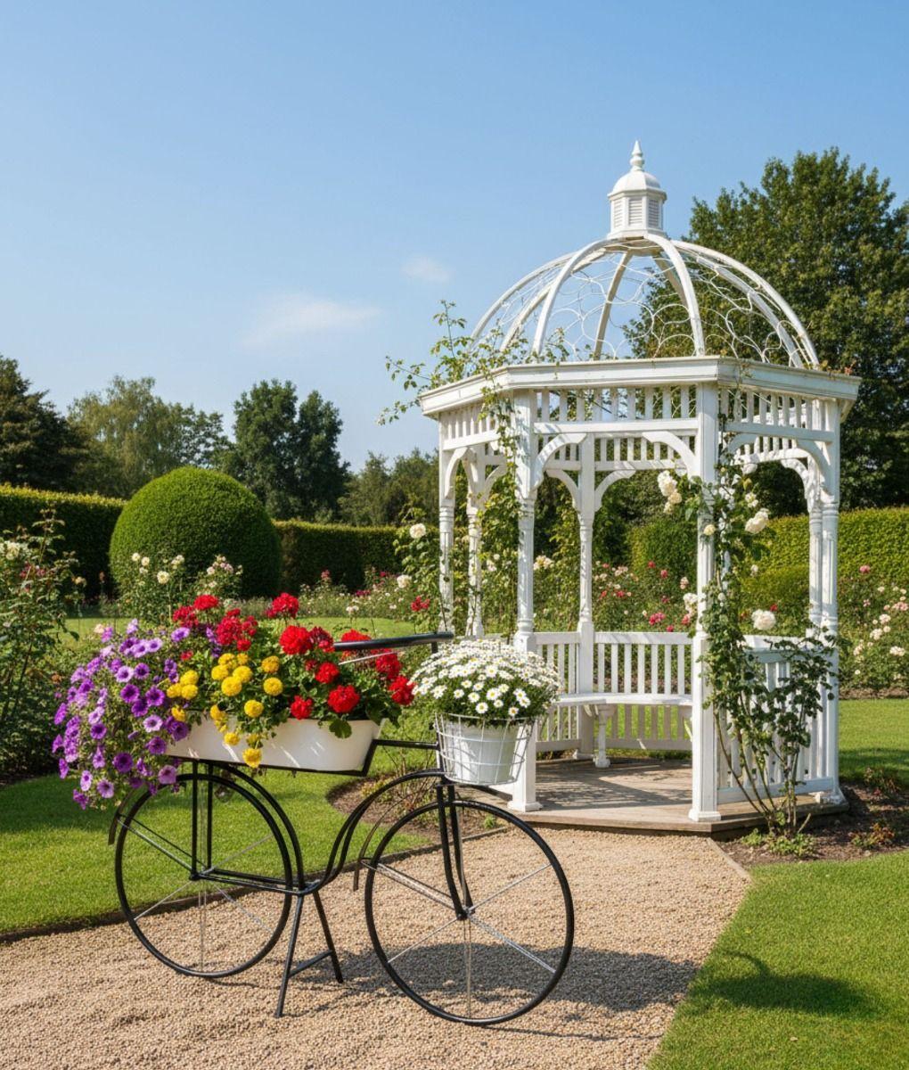 Porta Macetas Decorativo Bicicleta Clásica Elegante Jhn-6