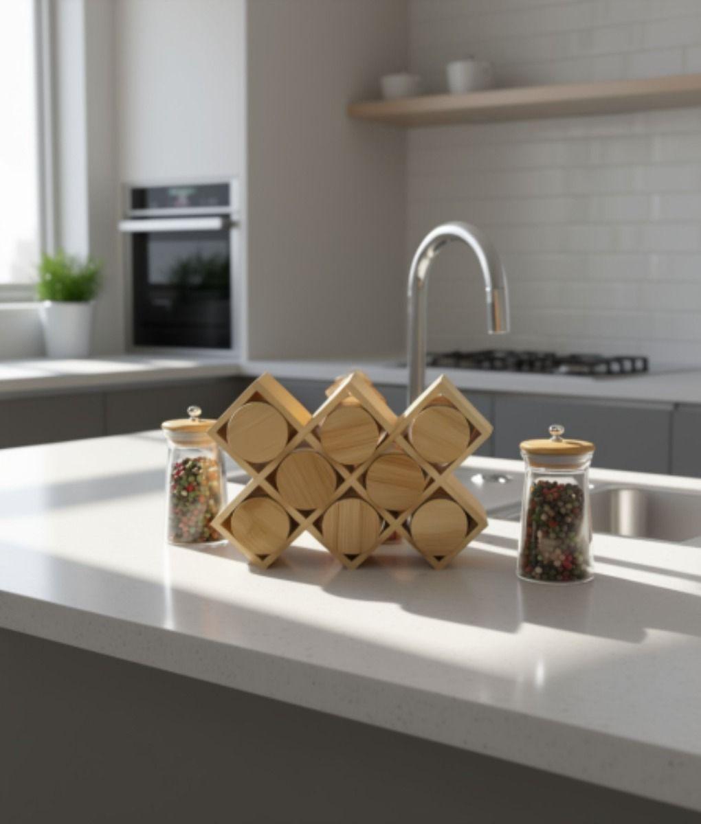 Juego Frasco Soporte Organizador Contenedor Cocina Jhn-5