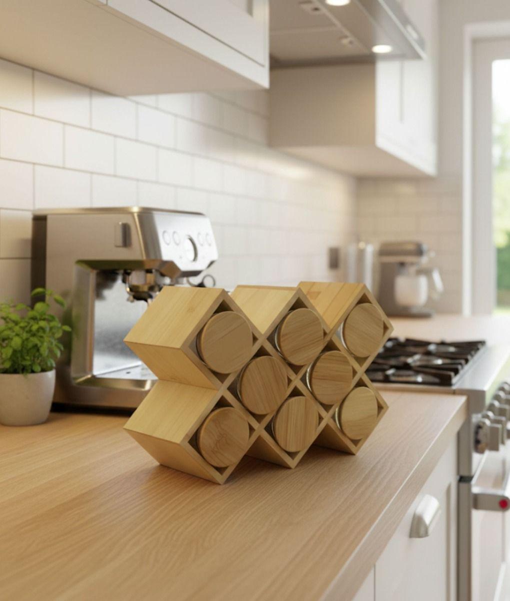 Juego Frasco Soporte Organizador Contenedor Cocina Jhn-8