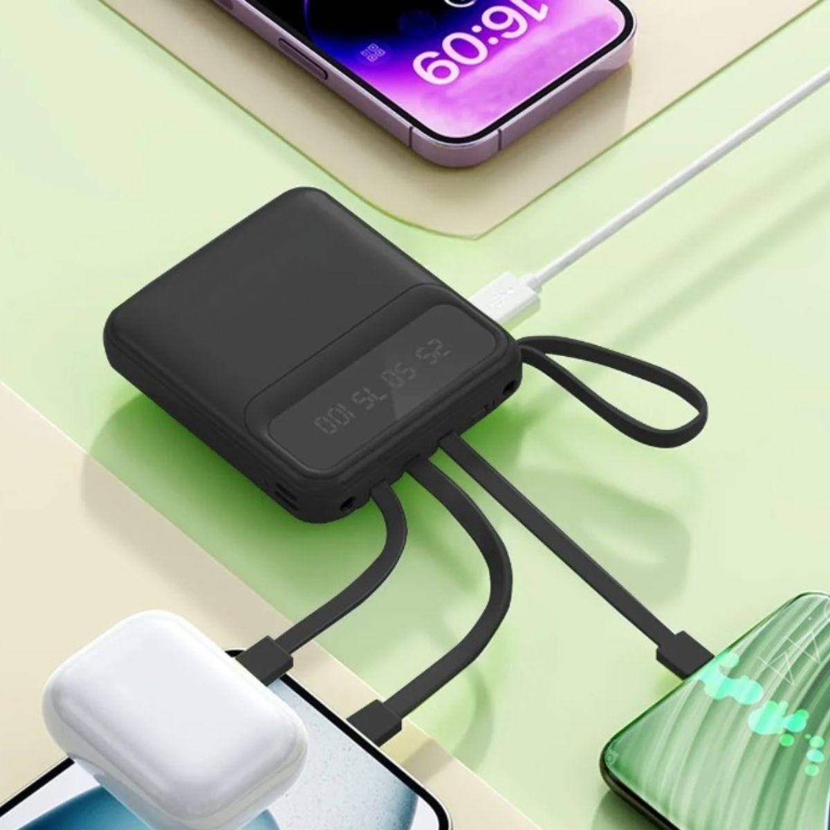 Cargador Portátil Pantalla Digital Integrado Práctico Jhn-8