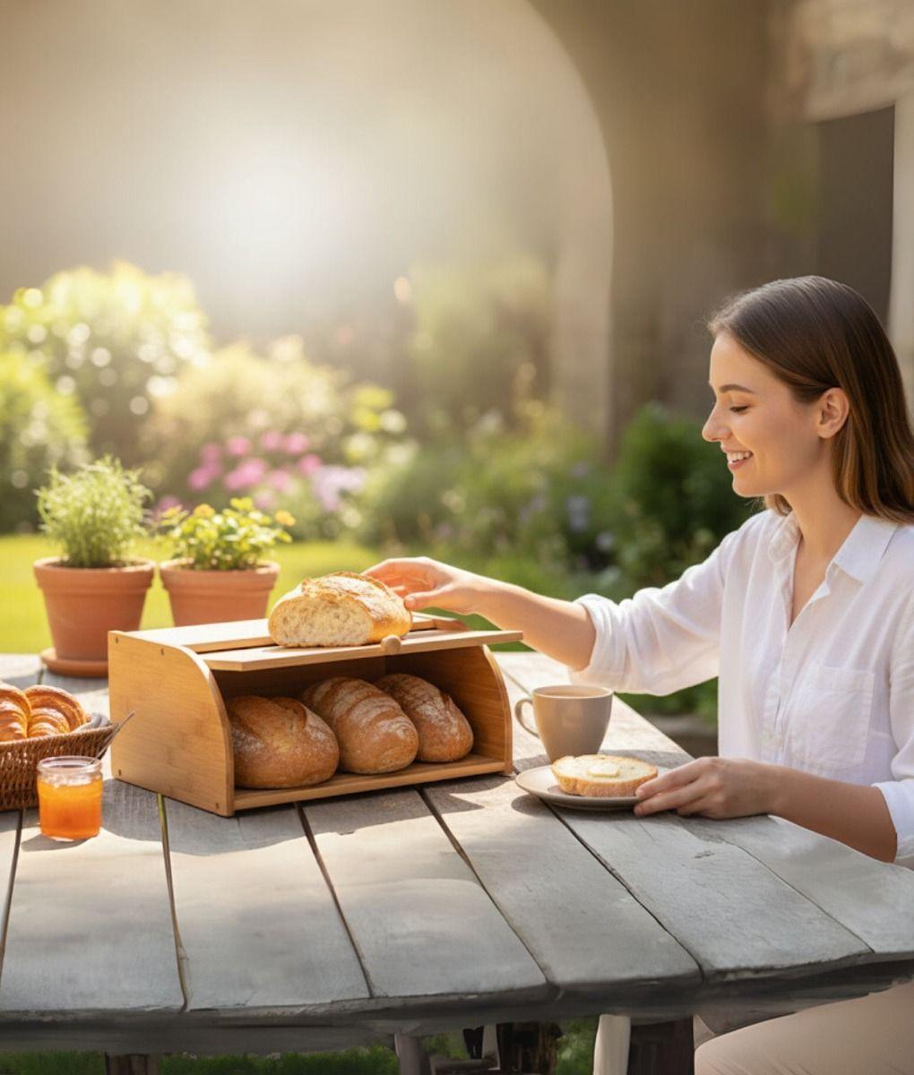 Panera Deslizante Recipiente Almacenamiento Mesa Jhn-3