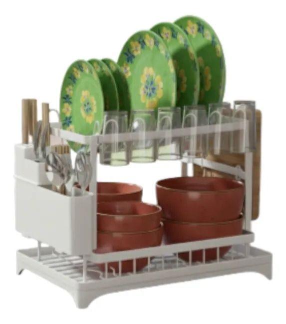Secaplatos Escurridor Doble Nivel Organizador Cocina Jhn-2