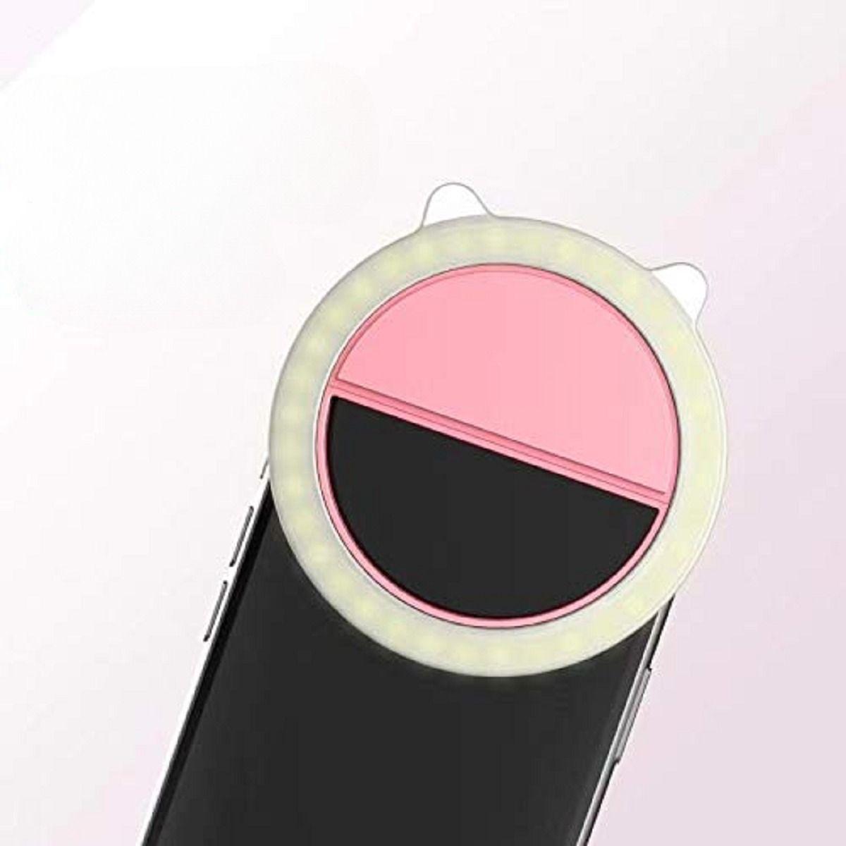 Set 4 Mini Flash Aro LED Selfies Portátil Recargable Lau-3