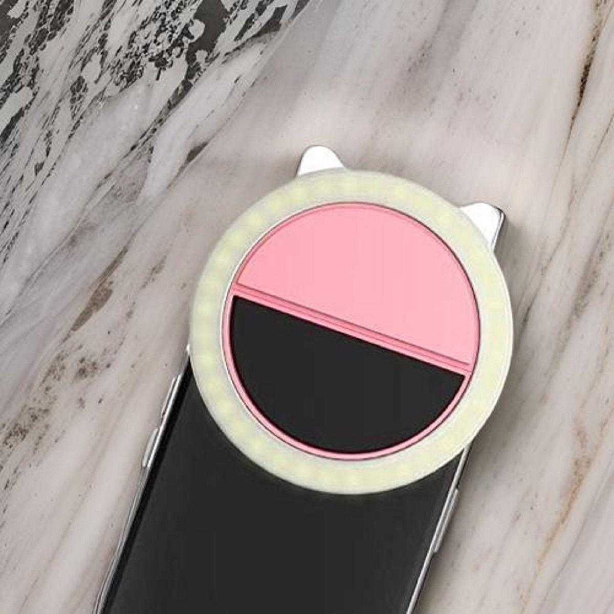 Set 4 Mini Flash Aro LED Selfies Portátil Recargable Lau-8