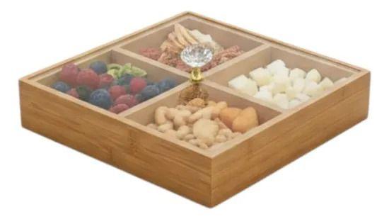 Caja Decorativa Organizadora Cuadrada Divisiones Tapa Jhn-1