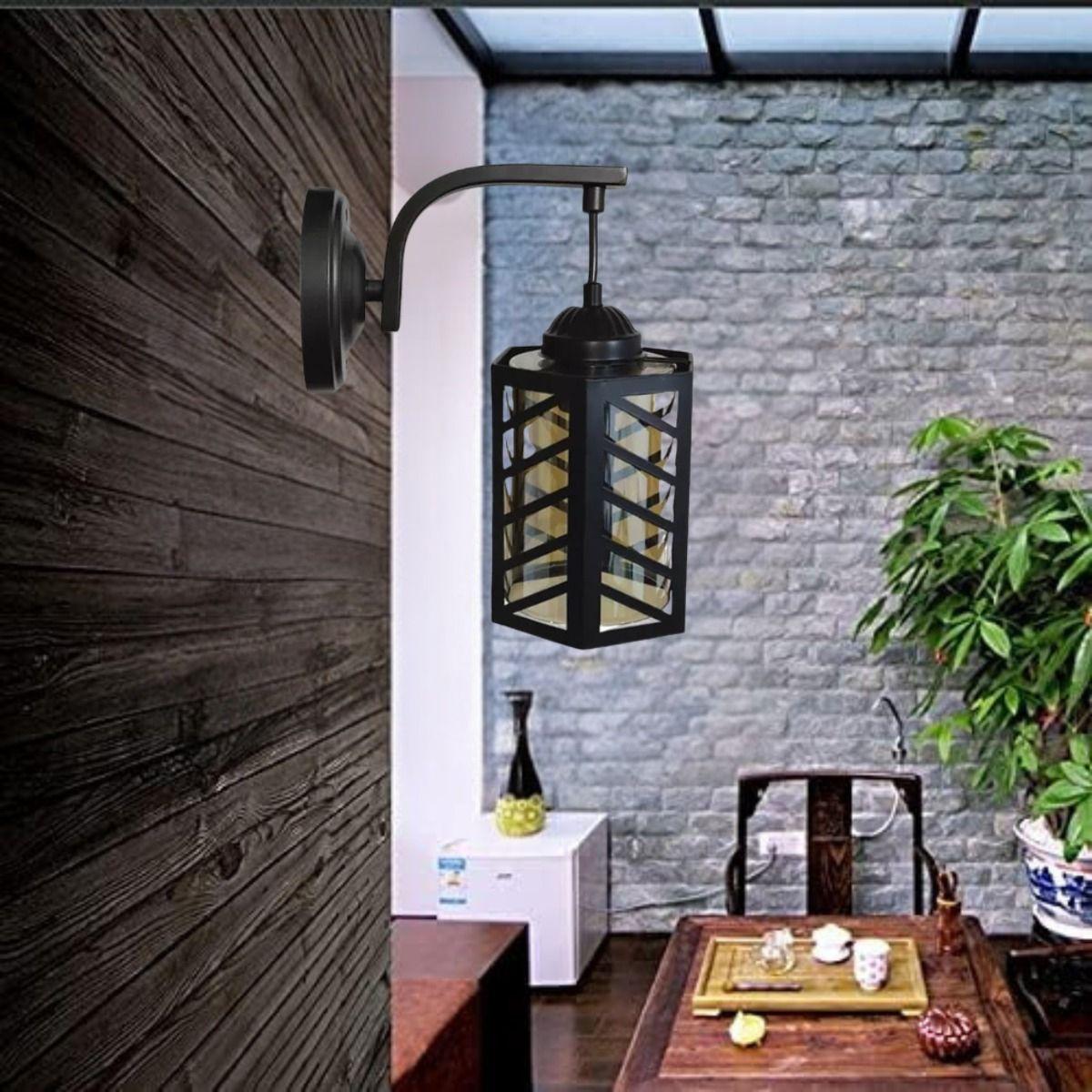 Lampara Techo Pared Jaula Hexagonal Moderna Hogar Lau-2