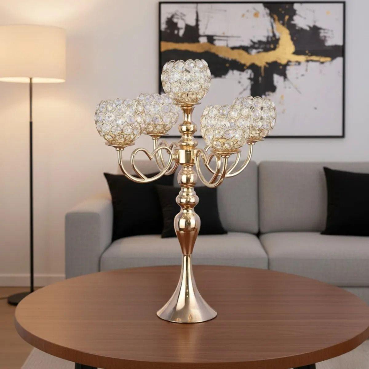 Candelabro Decorativo Gala Detalles Corazón Adorno Jhn-8