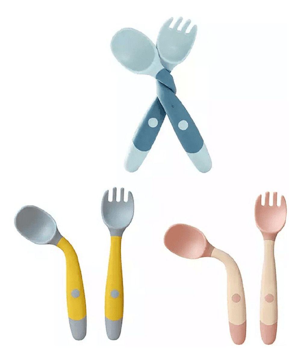 Set 4 Cuchara + Cubierto Estuche Entrenamiento Bebes Lau-0