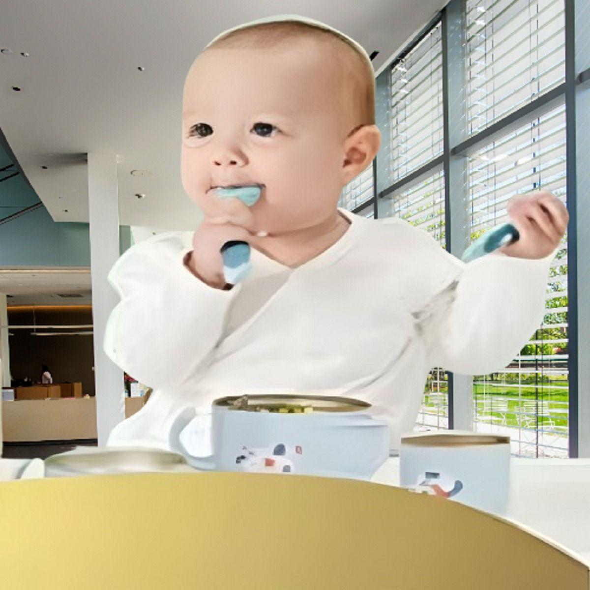 Set 4 Cuchara + Cubierto Estuche Entrenamiento Bebes Lau-6