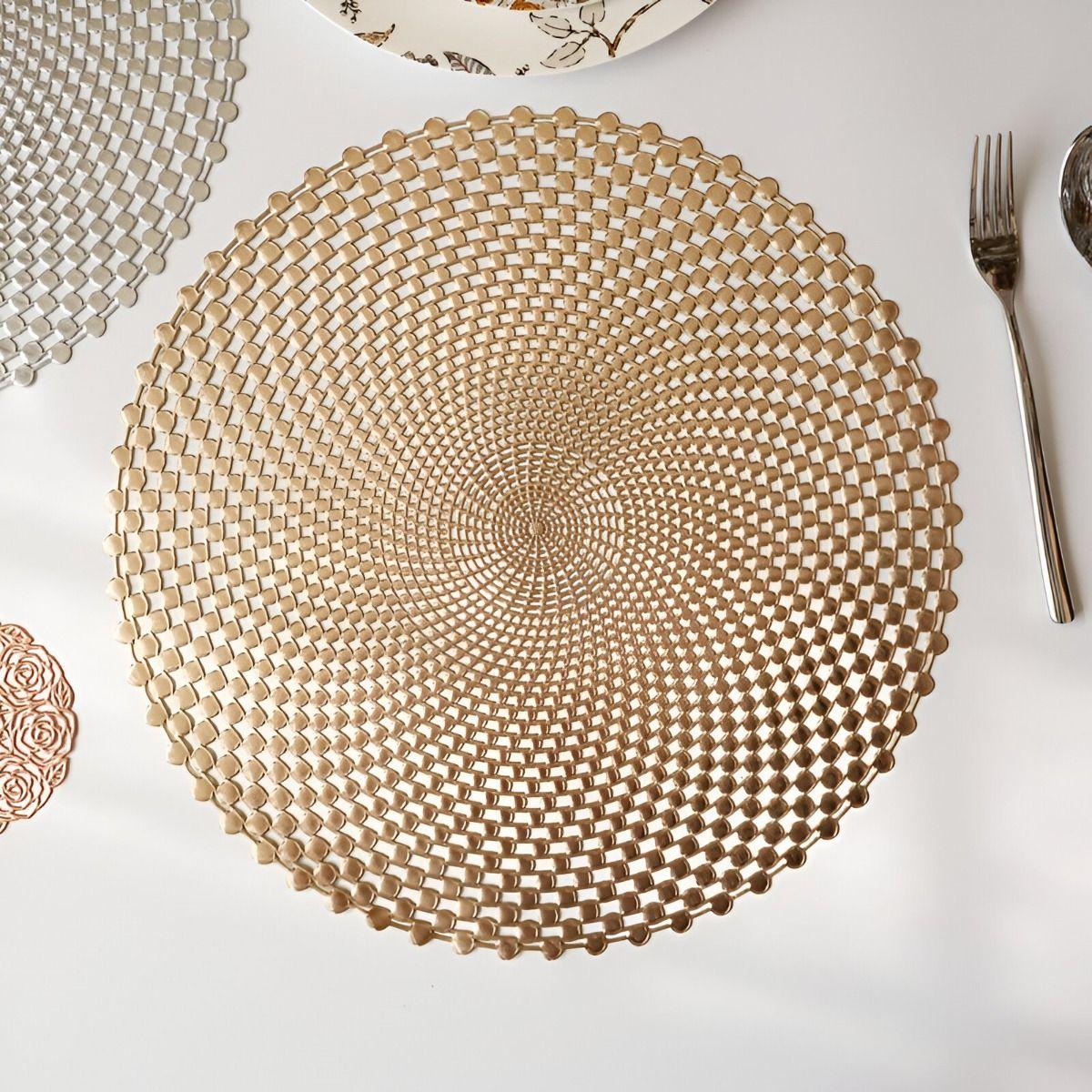 Set de 10 Manteles Individuales Redondos Resistente 38cm Jhn-9