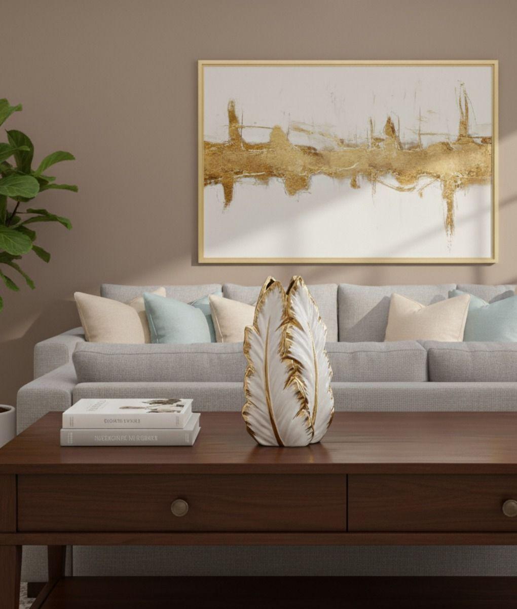 Florero Jarrón Decorativo Pluma Alada Adorno Moderno Jhn-9