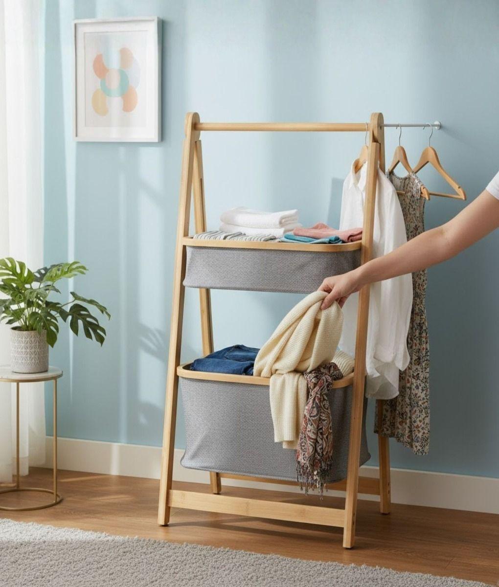 Estante Organizador Ropa Doble Nivel Moderno Funcional Jhn-4