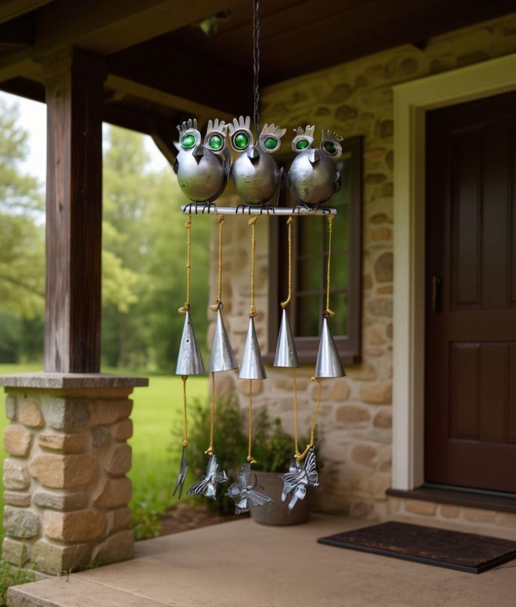 Adorno Decorativo Colgante Campanilla Viento Búhos Jhn-6