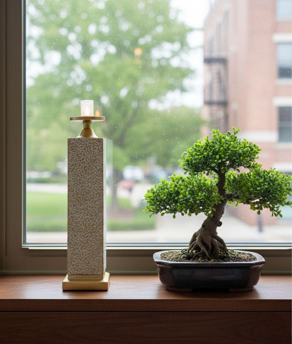 Portavelas Elegante Decorativo Diseño Texturizado Adorno Jhn-8