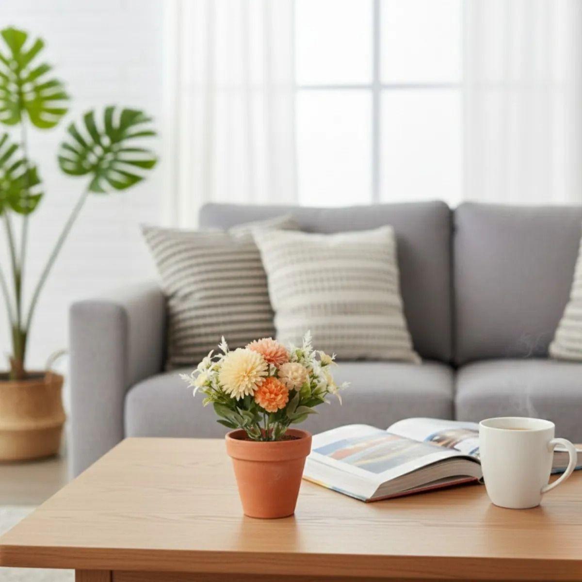 Set 2 Ramo Floral Artificial Artístico Naturaleza Adorno Jhn-6