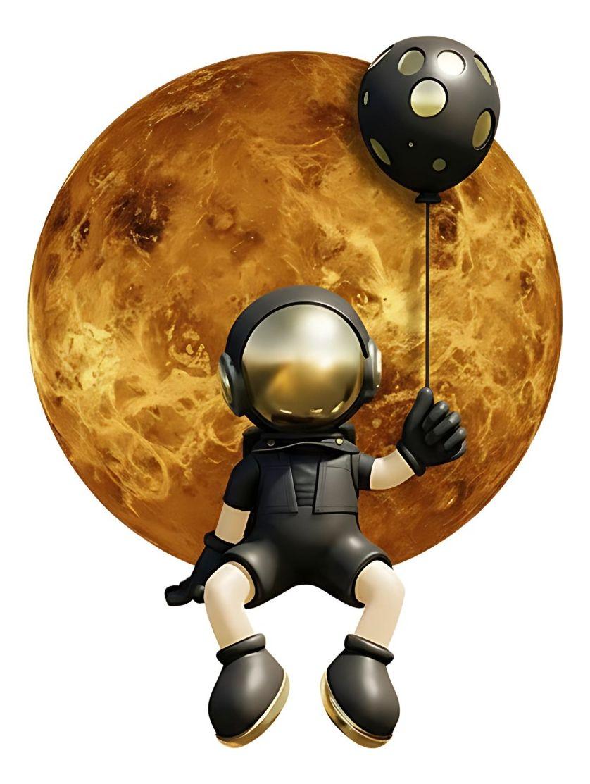 Decoración Pared Cuadro LED Decorativo Hogar Astronauta Jhn-1