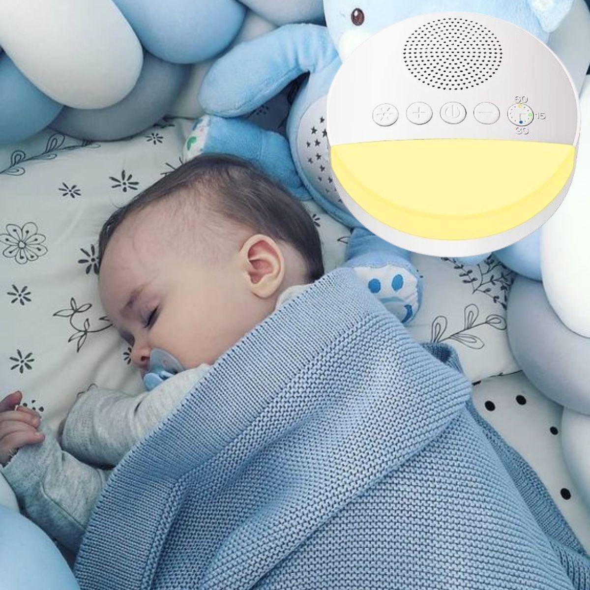 Monitor Ruido Blanco Luz Cálida Recargable USB Bebe Lau-8