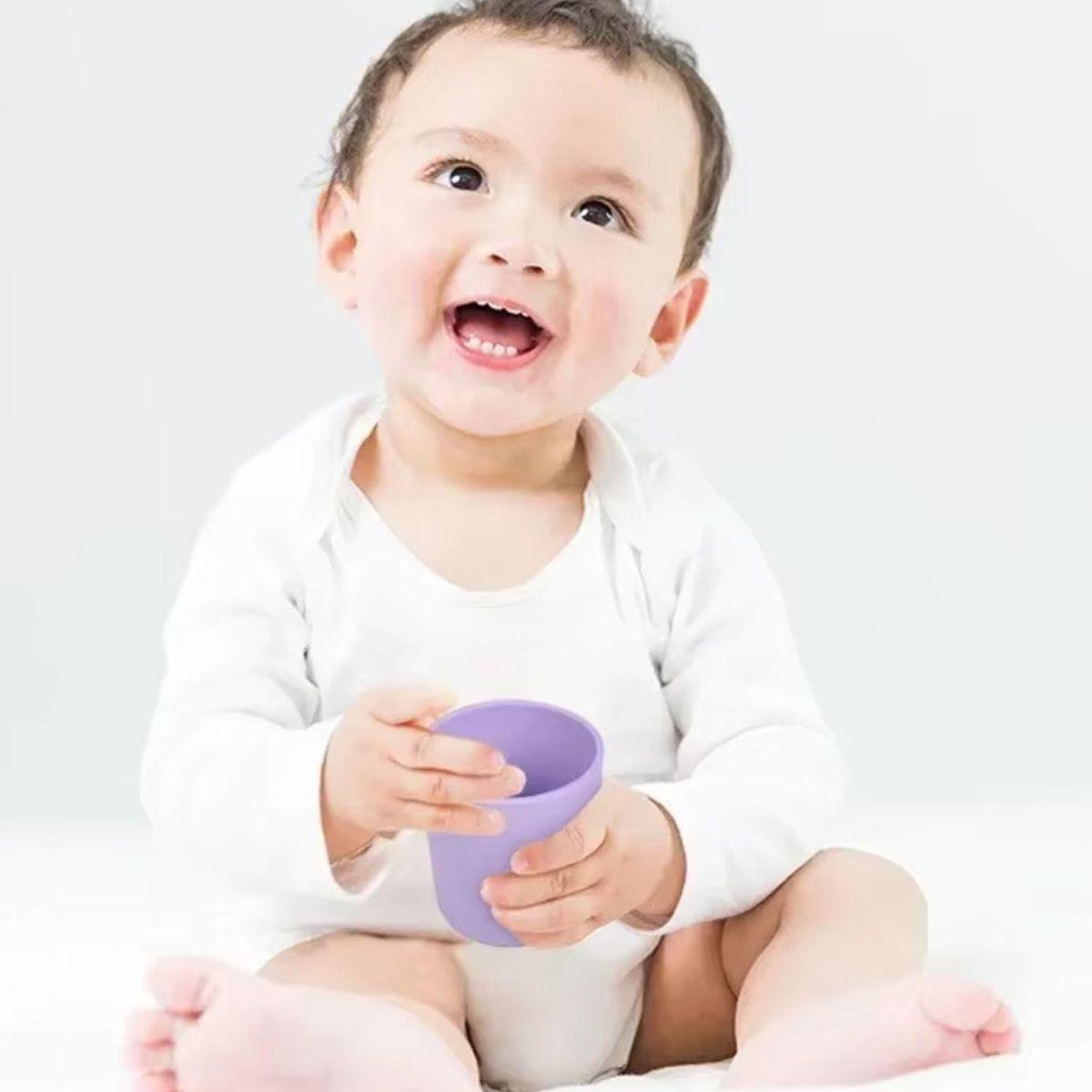 SET 4 VASOS DE SILICONA FLEXIBLE SUAVE COLORES NIÑOS LAU-1