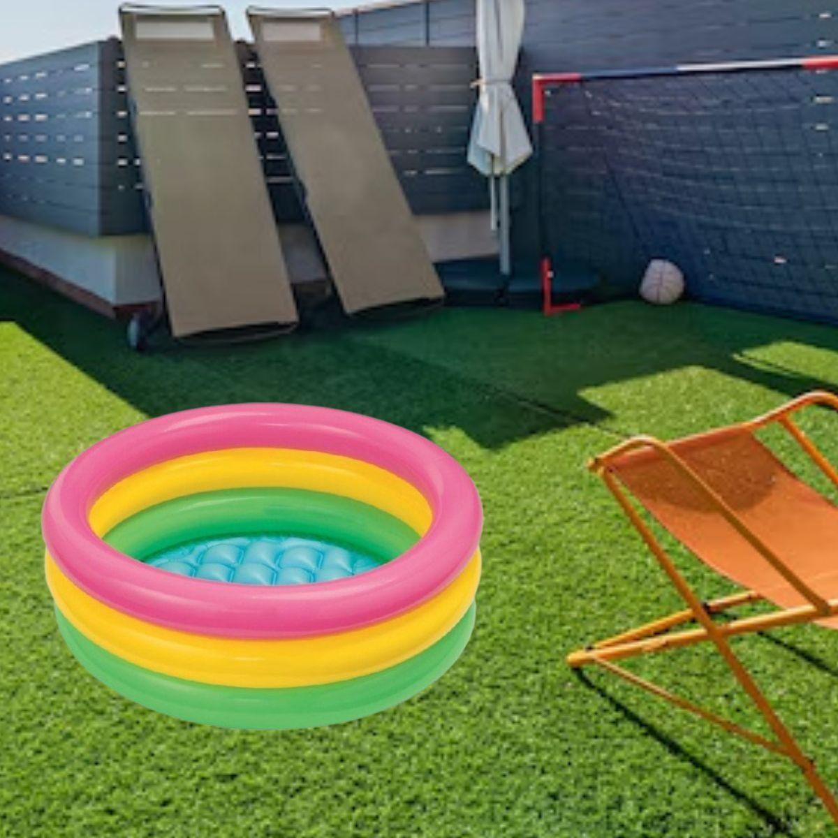 PISCINA INFLABLE REDONDA PVC PATIO INTERIOR HOGAR NIÑOS LAU-8