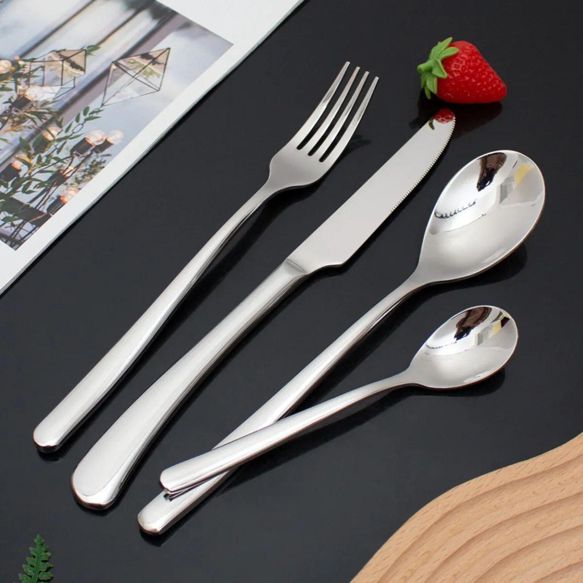 Set Cubertería Lujo Cocina Estuche Ovoide Brillante AJ-6
