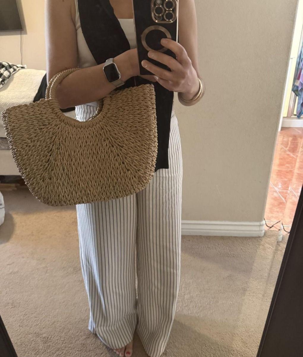 Cartera Bolso Mano Asas Redondas Estilo Bohemio Versátil Jhn-3