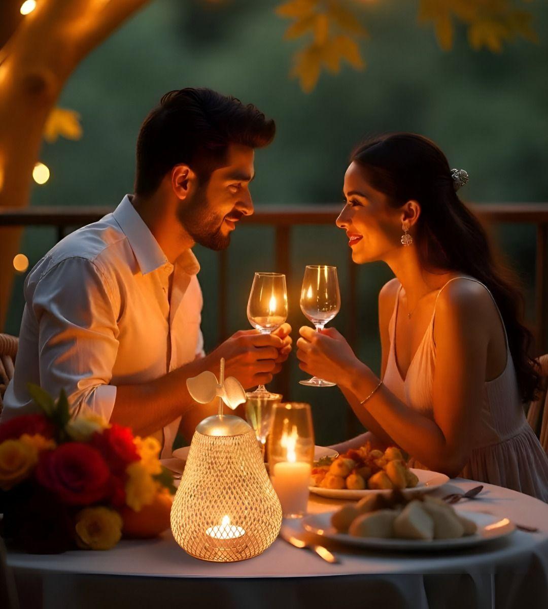 Set 2 Candelabro Decorativo Portavelas Pera Dorada 21cm Jhn-3