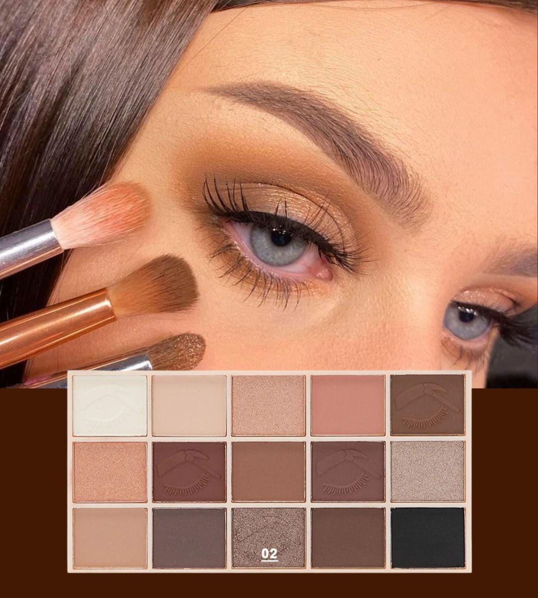 Set 2 Sombra Ojos Paleta 15 Tonos Vibrante Duradera Jhn-3