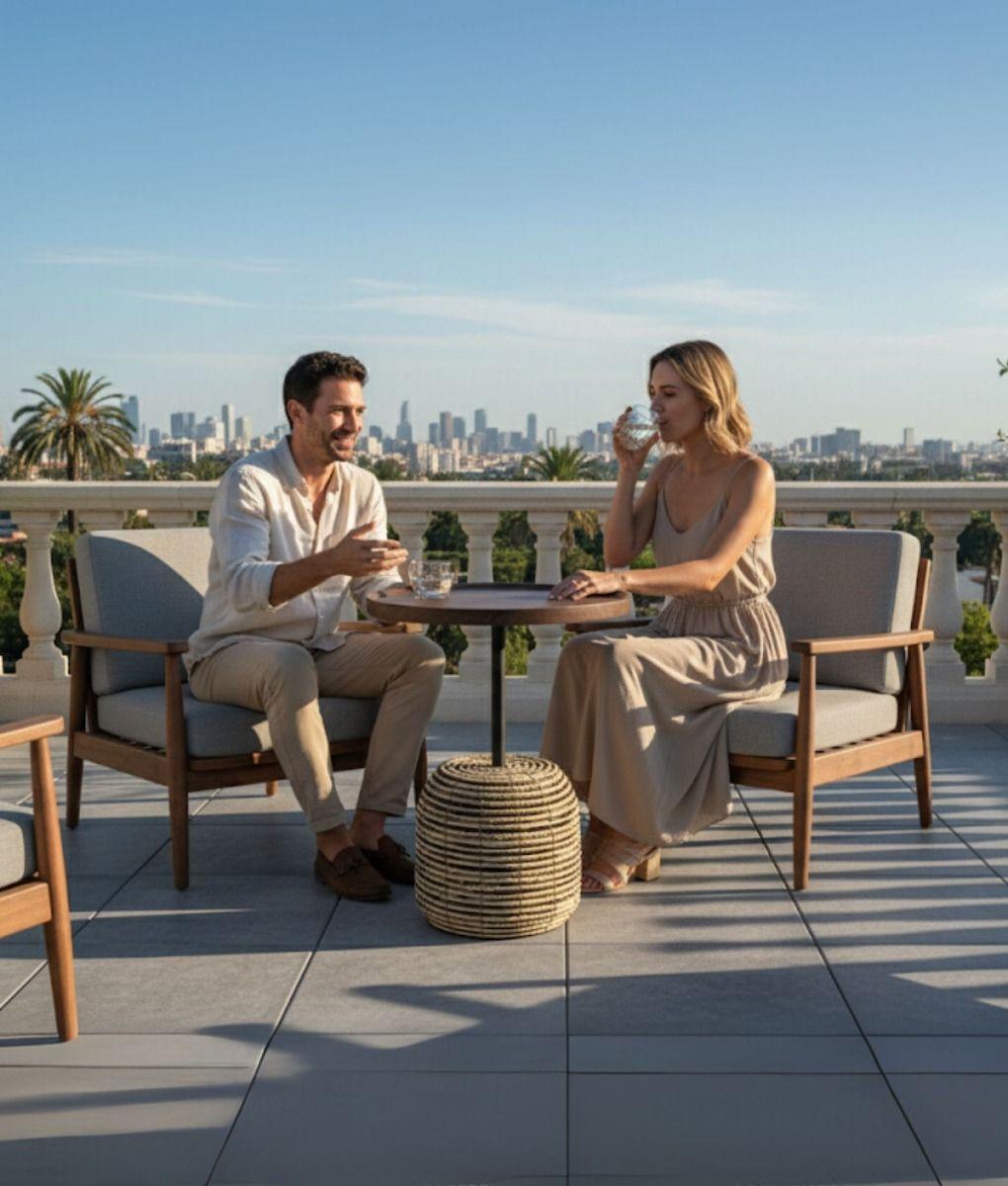 Mesa Auxiliar Decorativa Centro Moderna Hogar Redonda Jhn-3