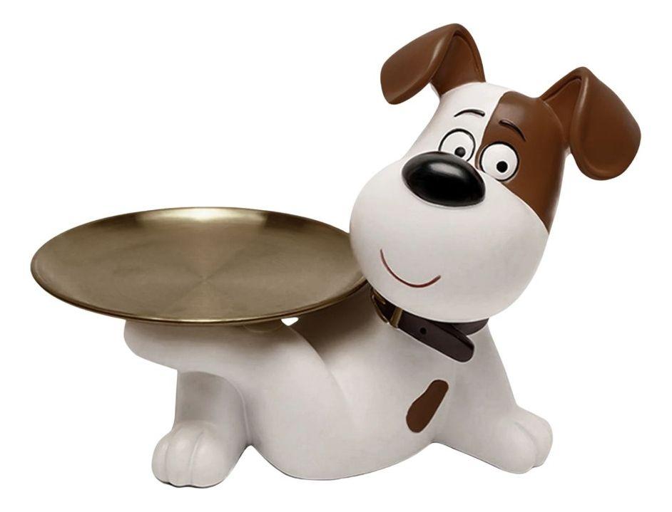 Figura Decorativa Estatua Perro Organizador Bandeja Jhn-0