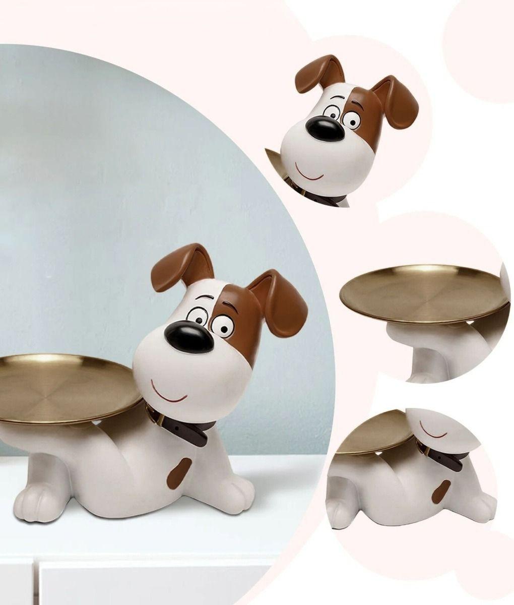 Figura Decorativa Estatua Perro Organizador Bandeja Jhn-1