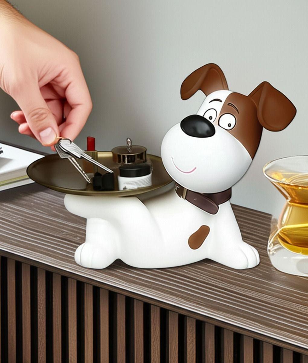Figura Decorativa Estatua Perro Organizador Bandeja Jhn-2