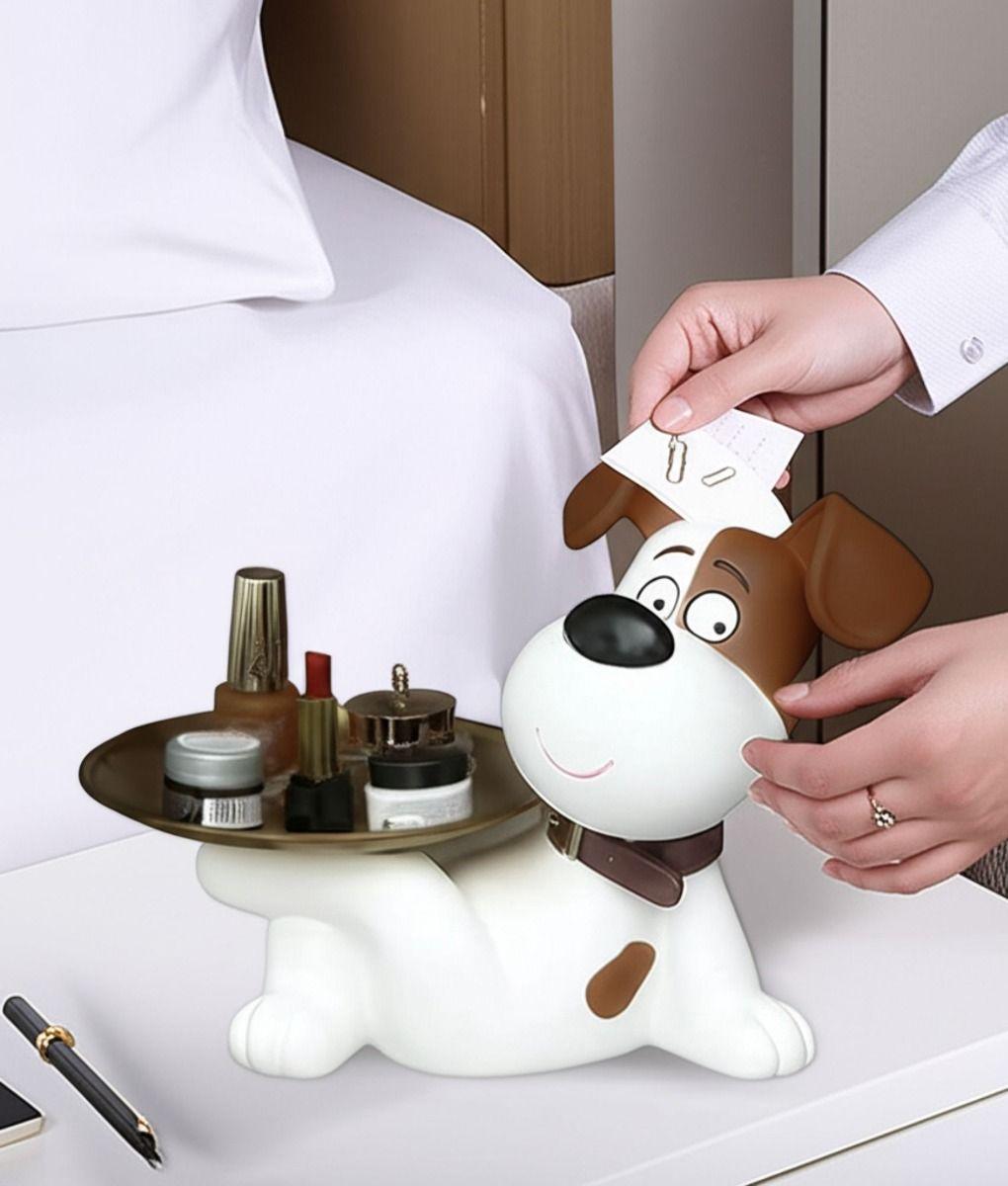 Figura Decorativa Estatua Perro Organizador Bandeja Jhn-3