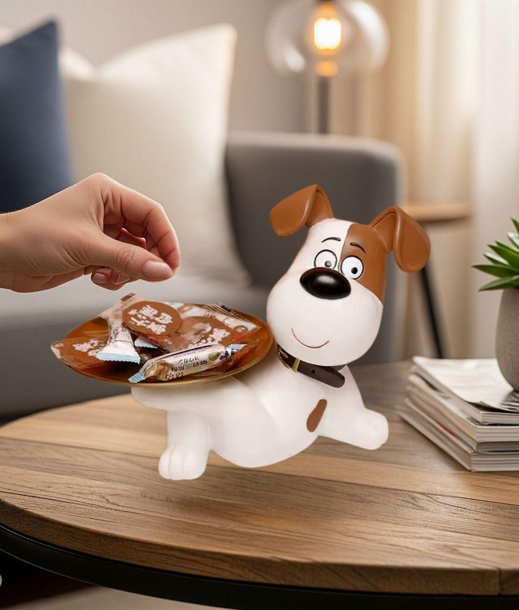 Figura Decorativa Estatua Perro Organizador Bandeja Jhn-4
